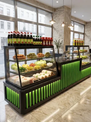 Yeşil Işıklı Dürüm ve Salatbar Teşhir Ünitesi – Enfrigo